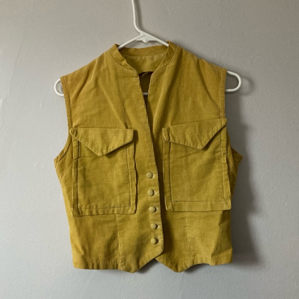 Chartreuse Corduroy Vest